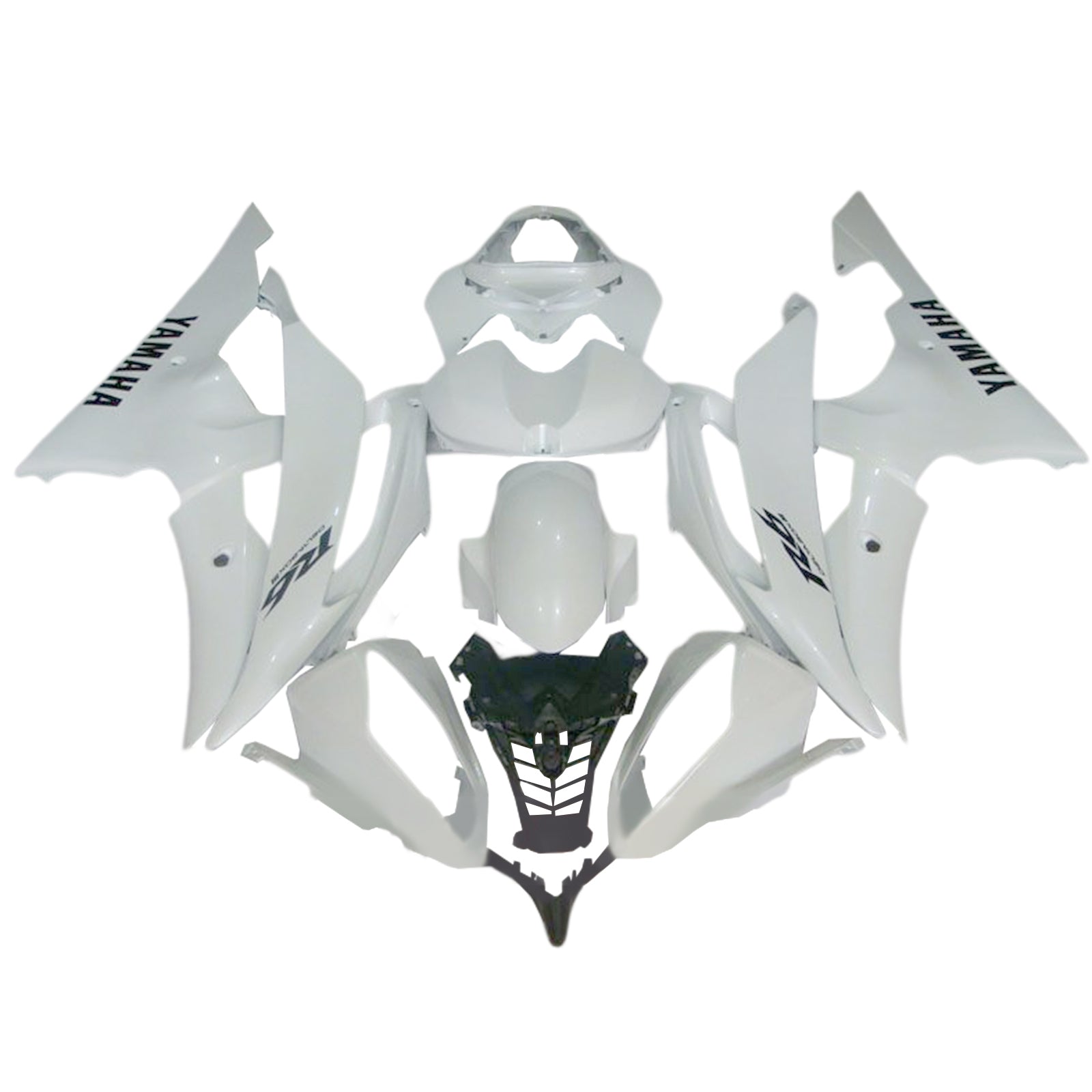 Amotopart 2008-2016 Yamaha YZF 600 R6 White Fairing Kit