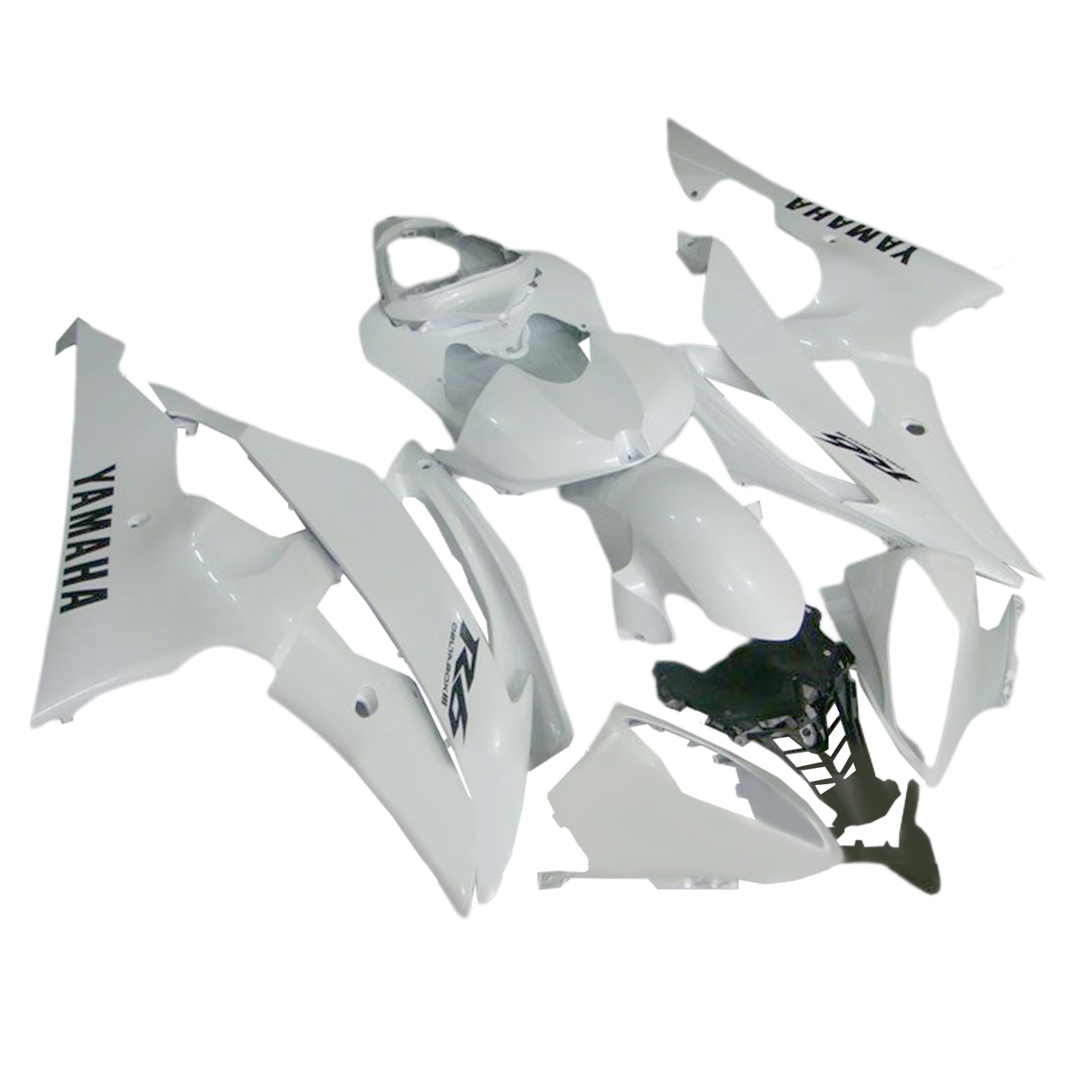 Amotopart 2008-2016 Yamaha YZF 600 R6 White Fairing Kit