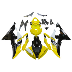 Amotopart Yamaha 2008-2016 YZF 600 R6 Yellow Black Fairing Kit