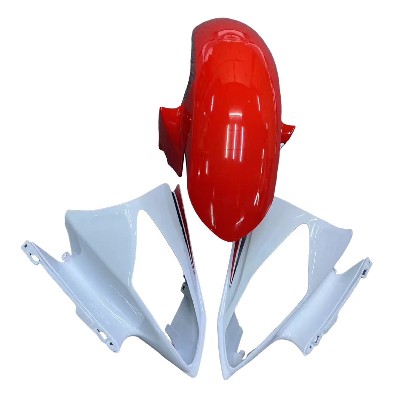 Amotopart Yamaha 2008-2016 YZF 600 R6 Kit de carenado blanco rojo