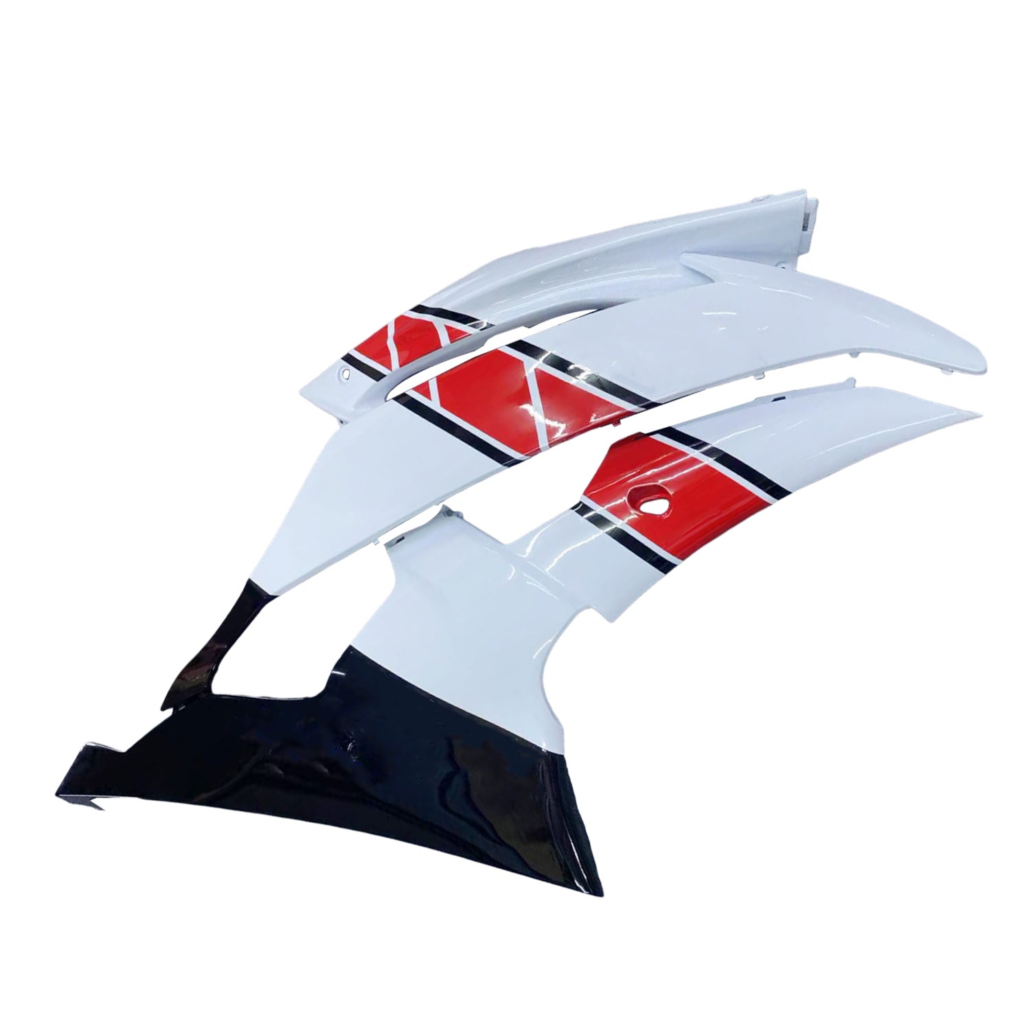Amotopart Yamaha 2008-2016 YZF 600 R6 Kit de carenado blanco rojo