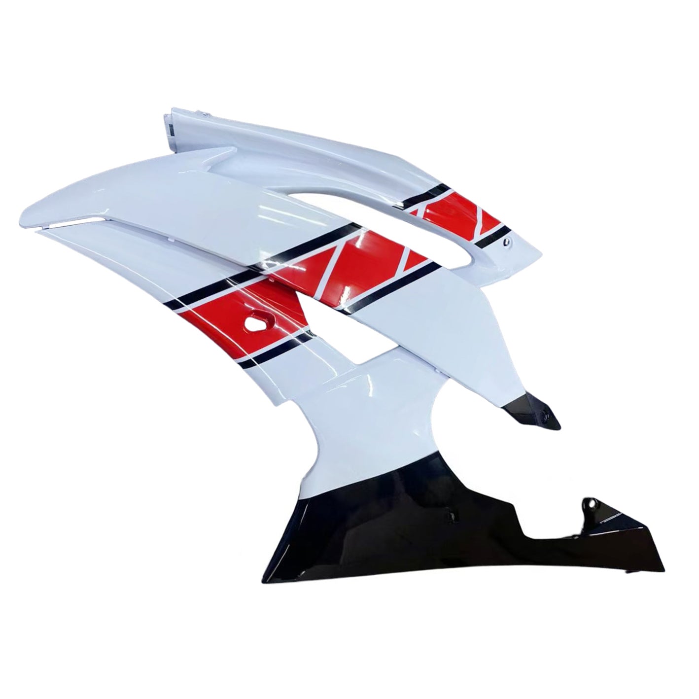 Amotopart Yamaha 2008-2016 YZF 600 R6 Kit de carenado blanco rojo