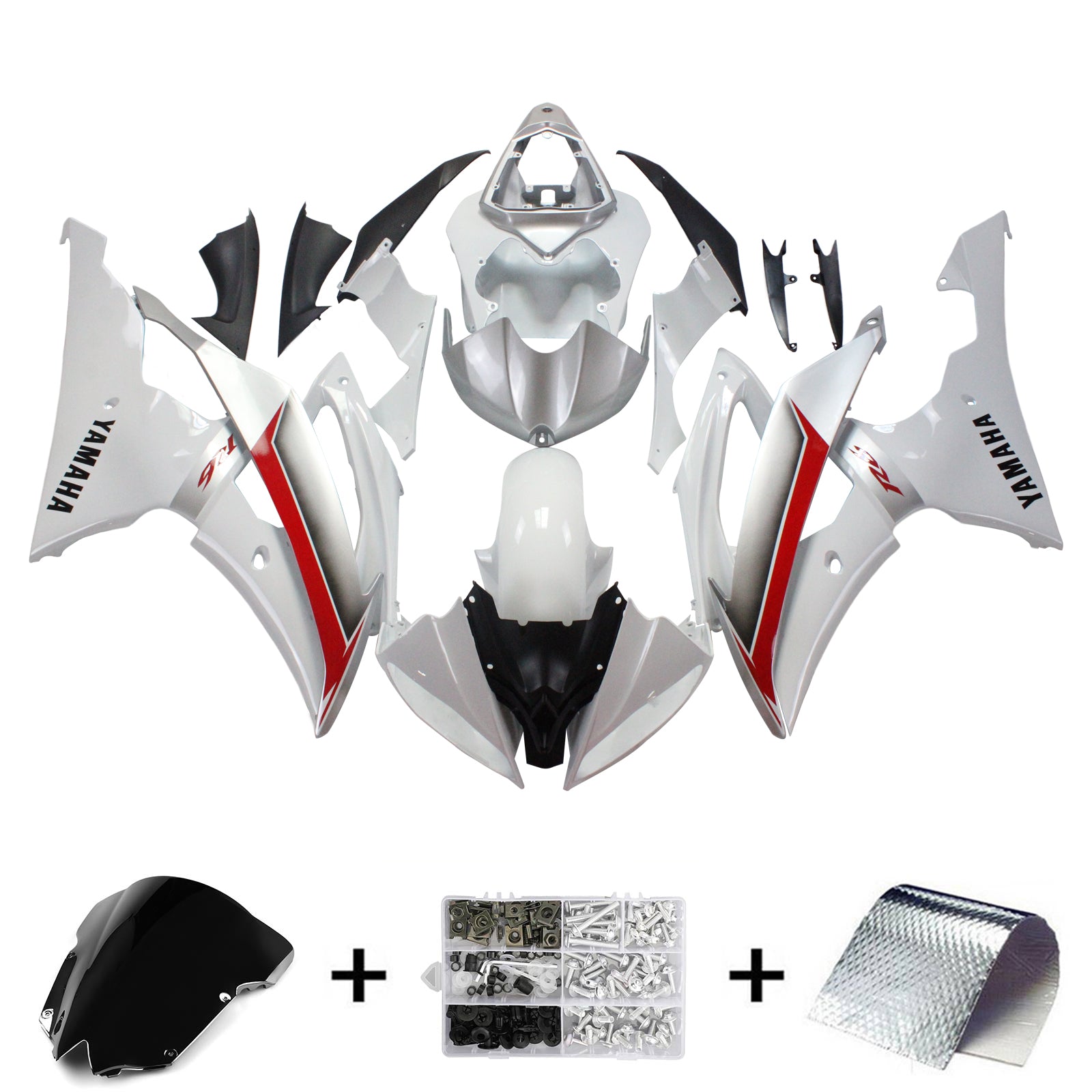 Injection Fairing Kit Bodywork Plastic ABS fit For Yamaha YZF 600 R6 2008-2016