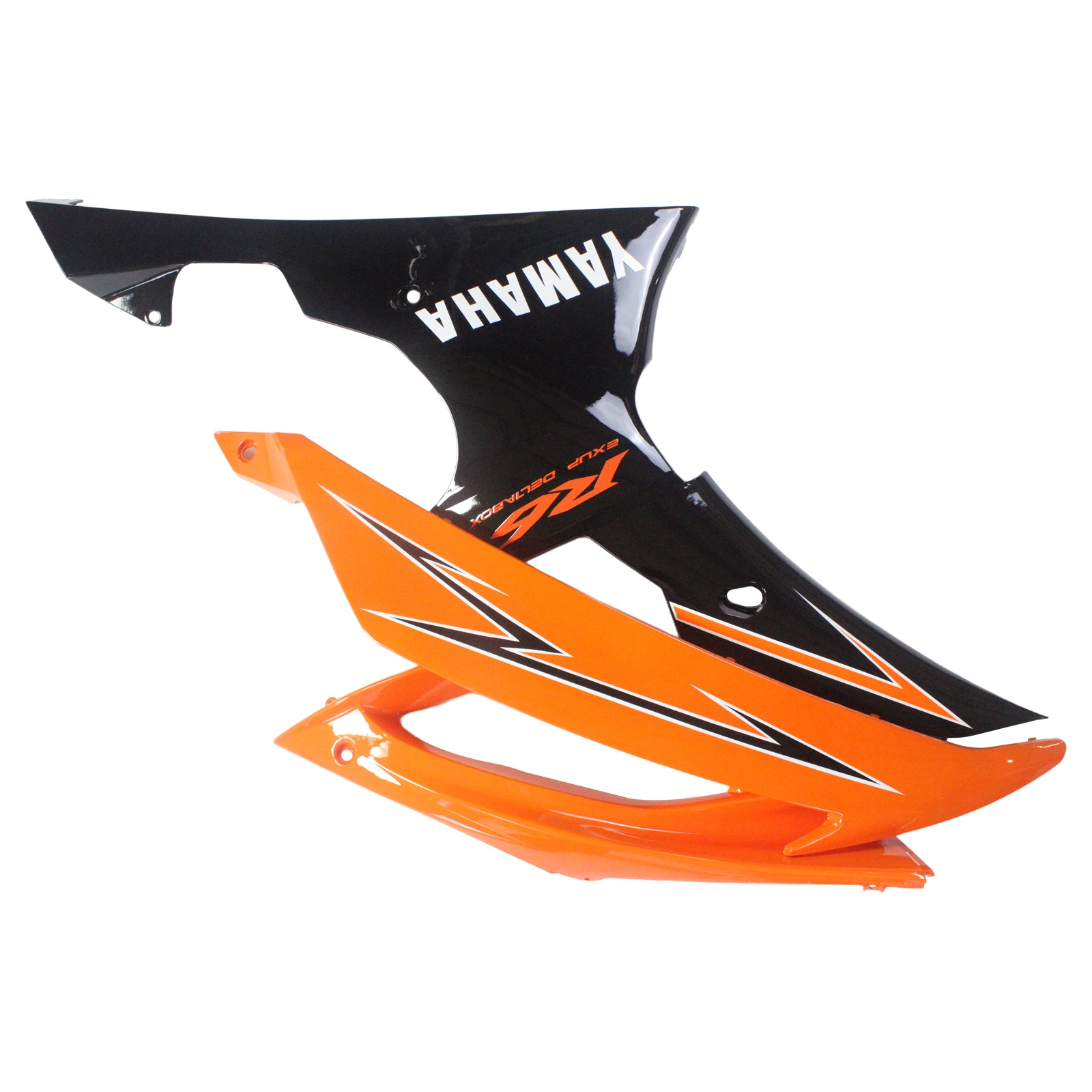 Amotopart Yamaha 2008–2016 YZF 600 R6 Orange Schwarz Verkleidungsset