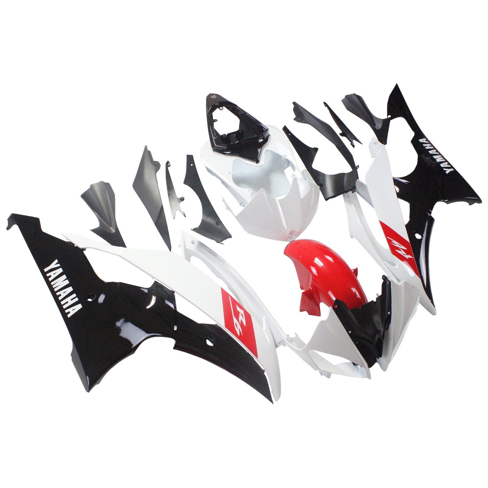 Amotopart 2008-2016 Yamaha YZF 600 R6 Red White Fairing Kit