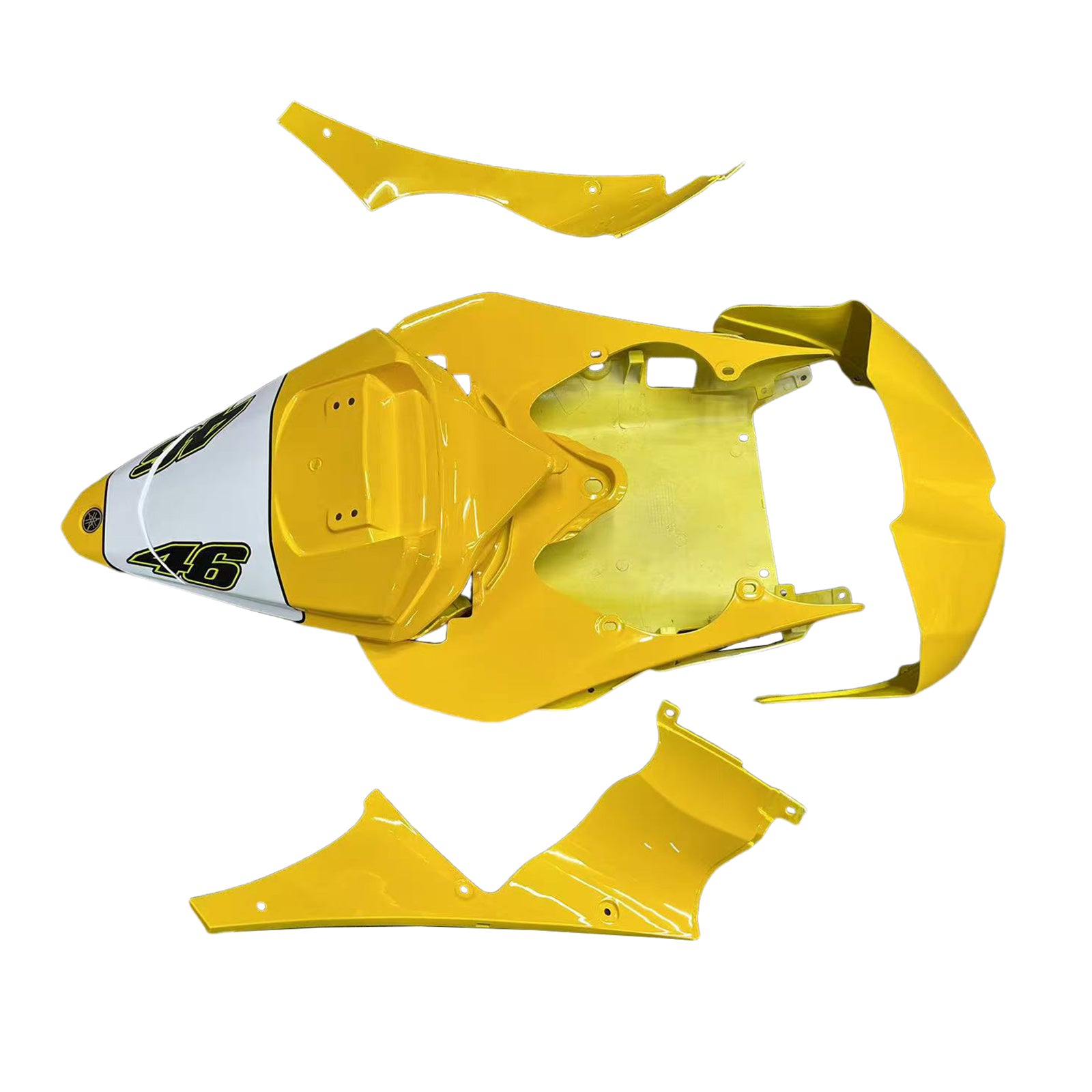 Amotopart 2008-2016 Yamaha YZF 600 R6 Kit de carenado amarillo azul