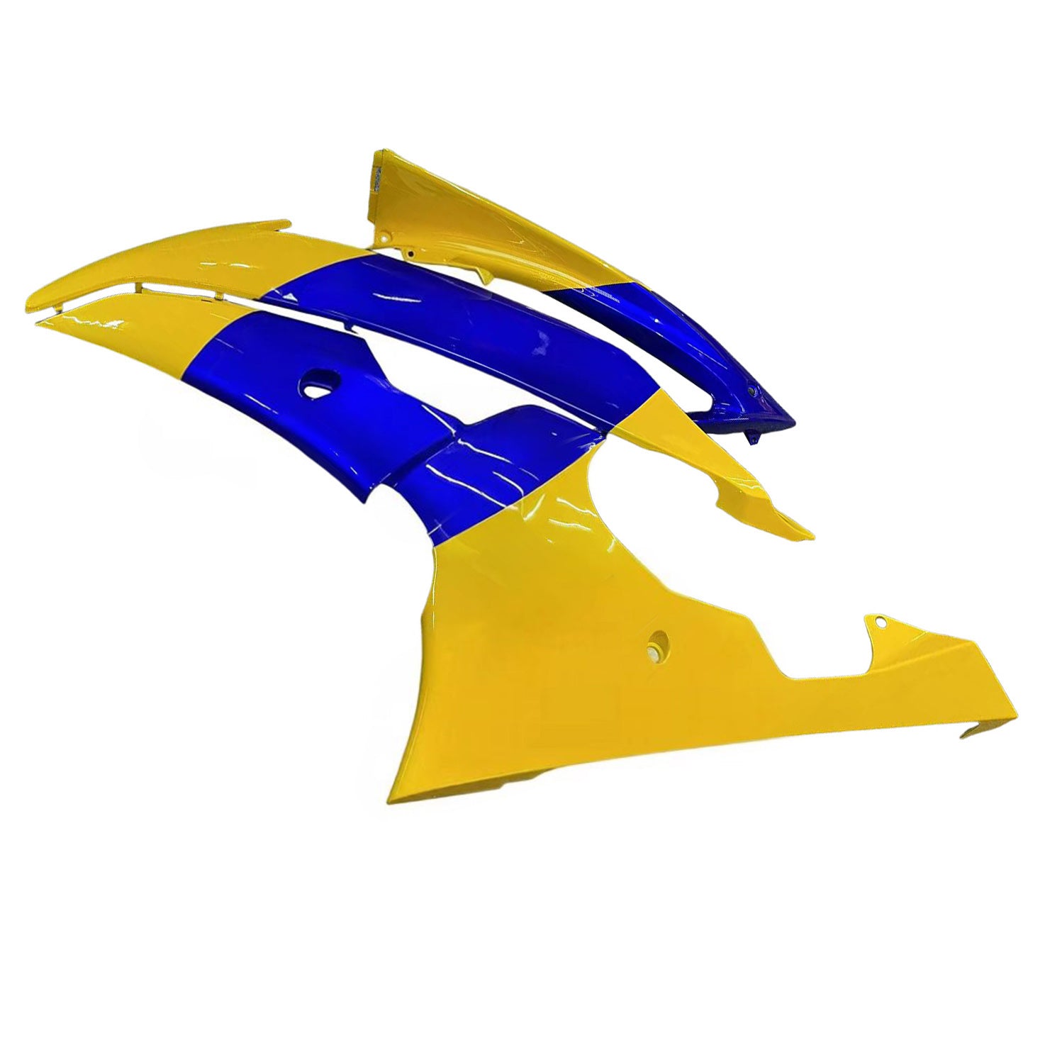 Amotopart 2008-2016 Yamaha YZF 600 R6 Kit de carenado amarillo azul