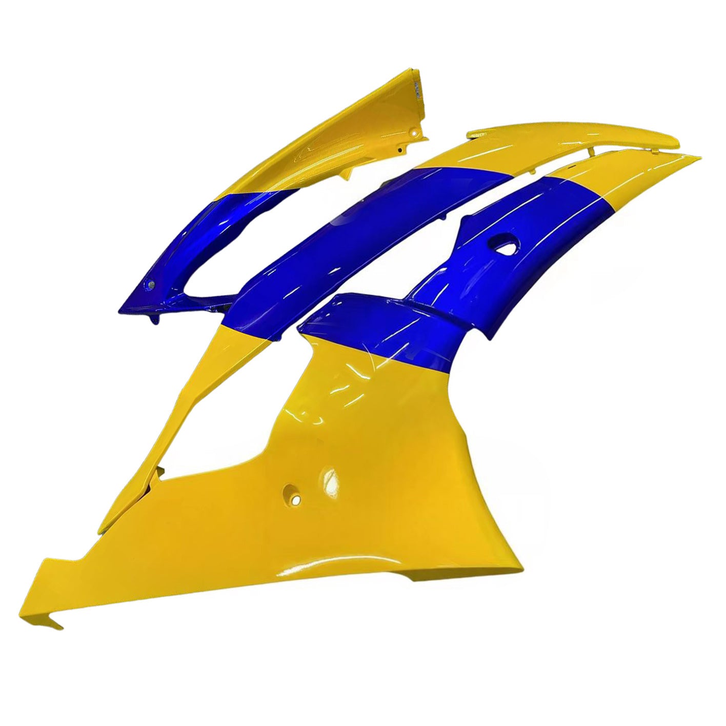 Amotopart 2008-2016 Yamaha YZF 600 R6 Kit de carenado amarillo azul