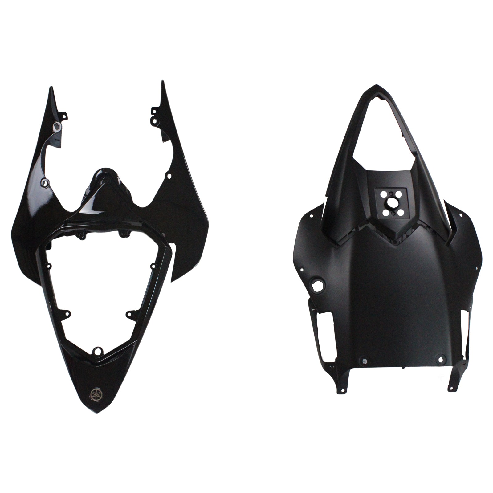 Amotopart Yamaha 2008–2016 YZF 600 R6 komplett schwarzes Verkleidungsset