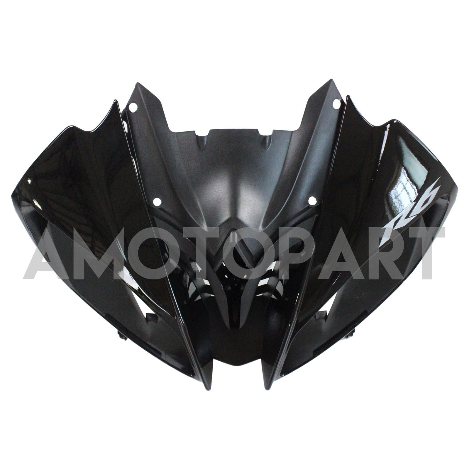 Amotopart Yamaha 2008-2016 YZF 600 R6 All Black Fairing Kit