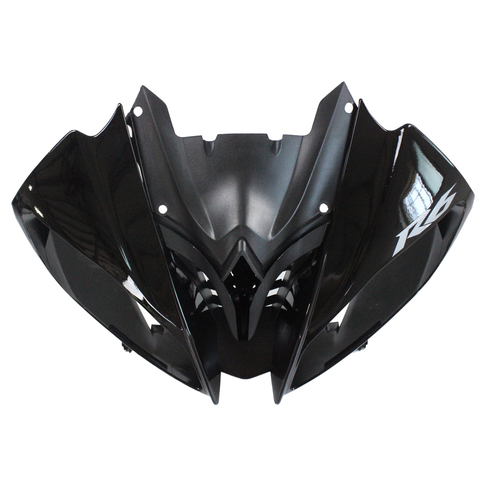 Amotopart Yamaha 2008–2016 YZF 600 R6 komplett schwarzes Verkleidungsset