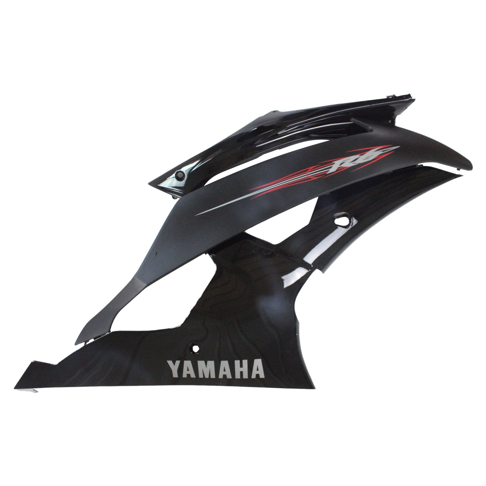 Amotopart Yamaha 2008–2016 YZF 600 R6 komplett schwarzes Verkleidungsset