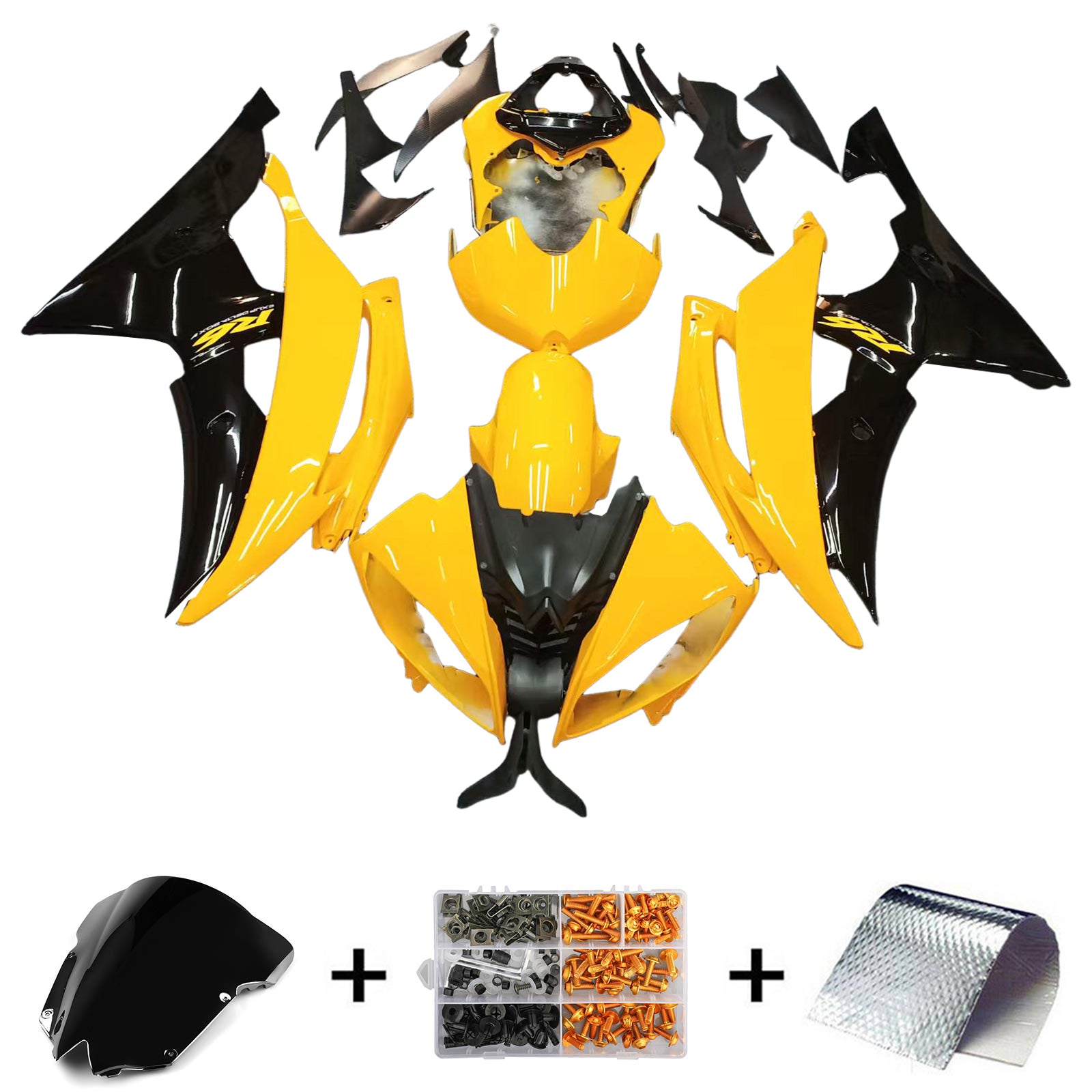 Injection Fairing Kit Bodywork Plastic ABS fit For Yamaha YZF 600 R6 2008-2016