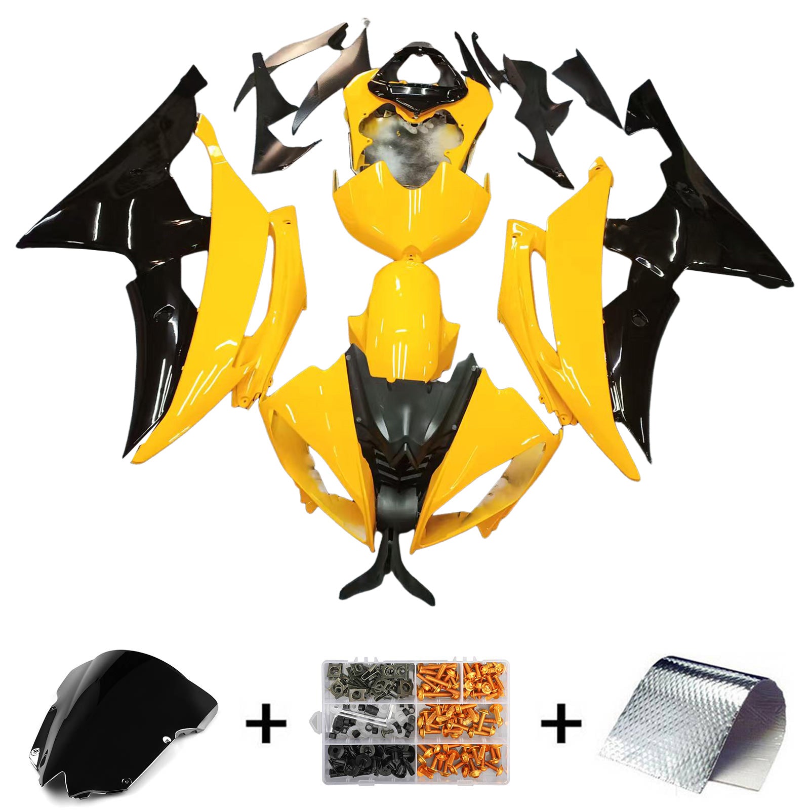 Wtryskowe Zestaw owiewki nadwozia Plastikowe ABS ABS do Yamaha YZF 600 R6 2008-2016