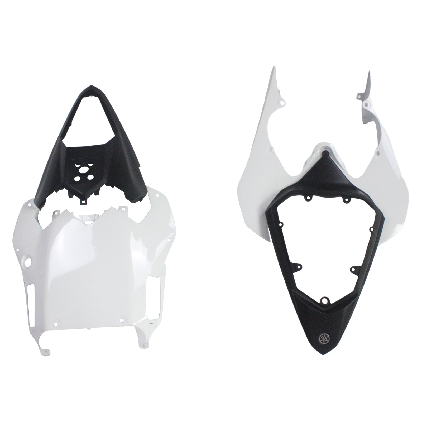 Amotopart 2008-2016 Yamaha YZF 600 R6 Kit de carénage noir et blanc