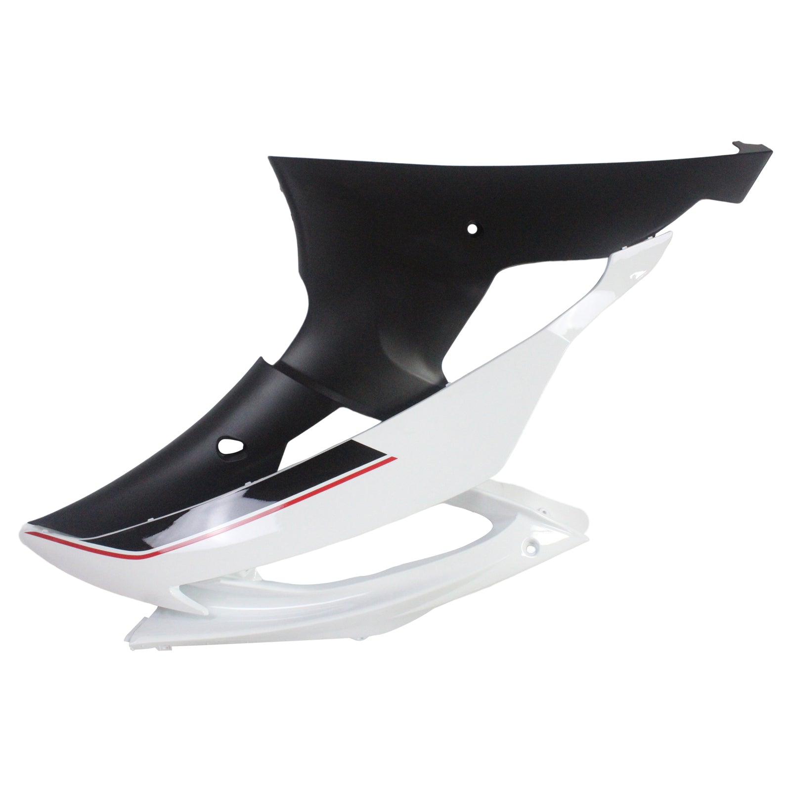 Amotopart Yamaha YZF 600 R6 Noir 2008-2016&Kit de carénage blanc