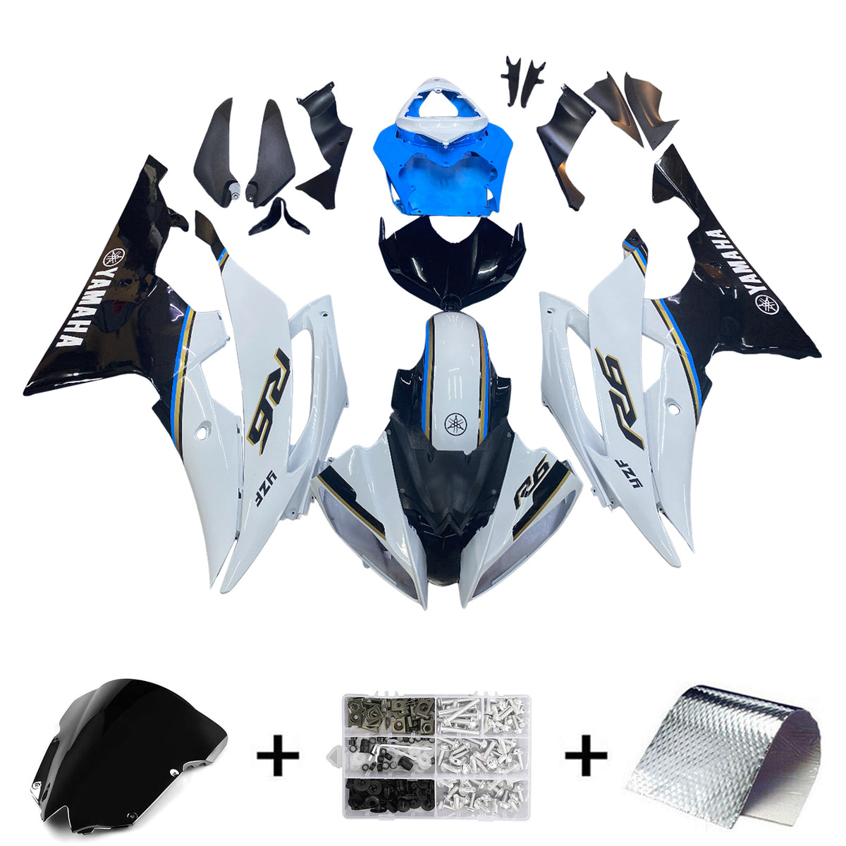 Injection Fairing Kit Bodywork Plastic ABS fit For Yamaha YZF 600 R6 2008-2016