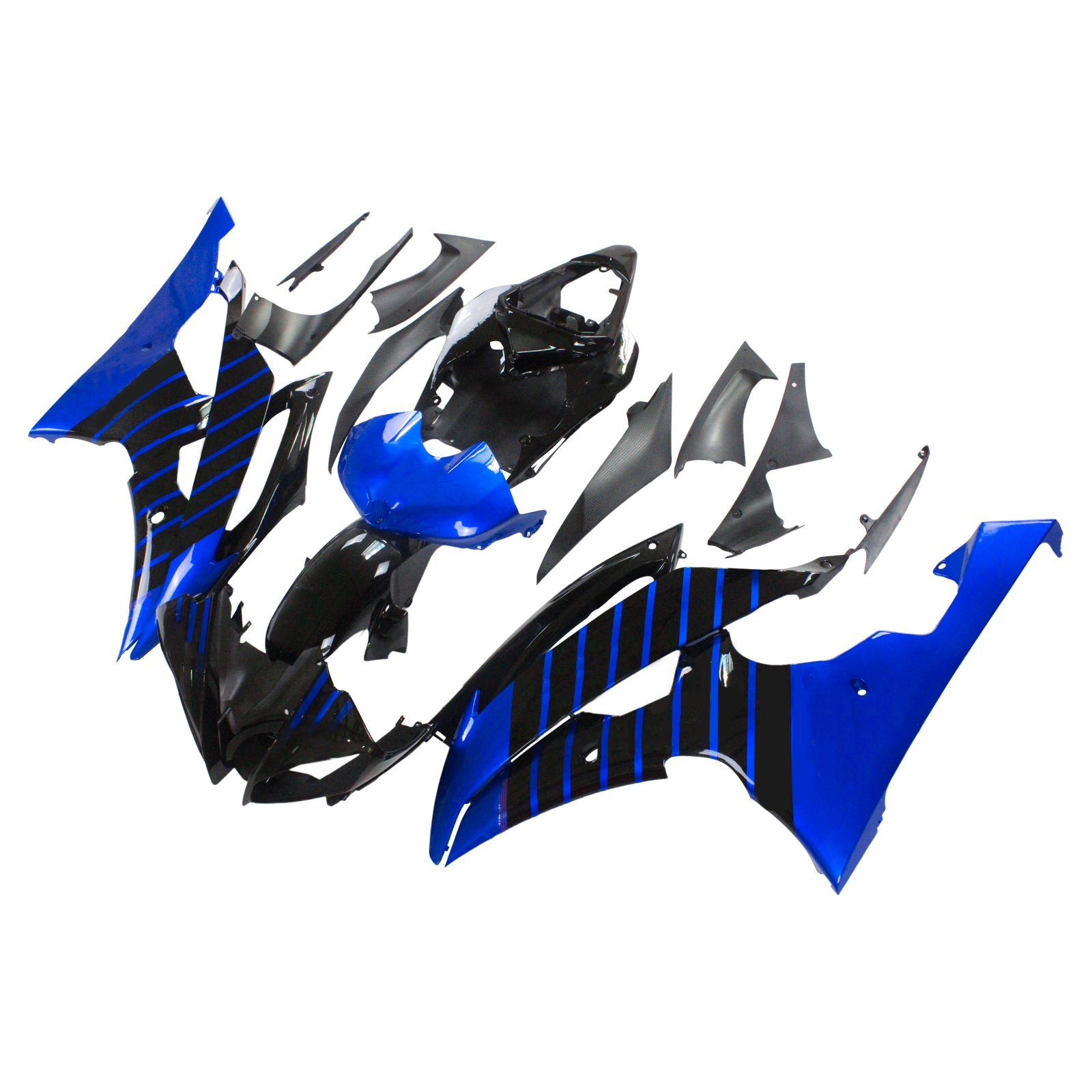 Amotopart 2008-2016 YZF 600 R6 Yamaha Blue & Green Fair Kit