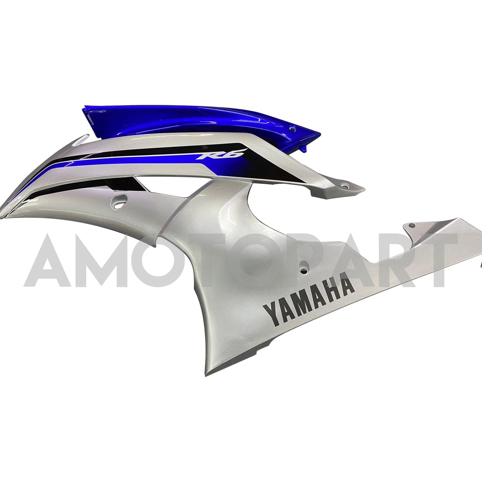 AMOTOPART YAMAHA 2008-2016 YZF 600 R6 BLÅ SLIVER FAIRING KIT