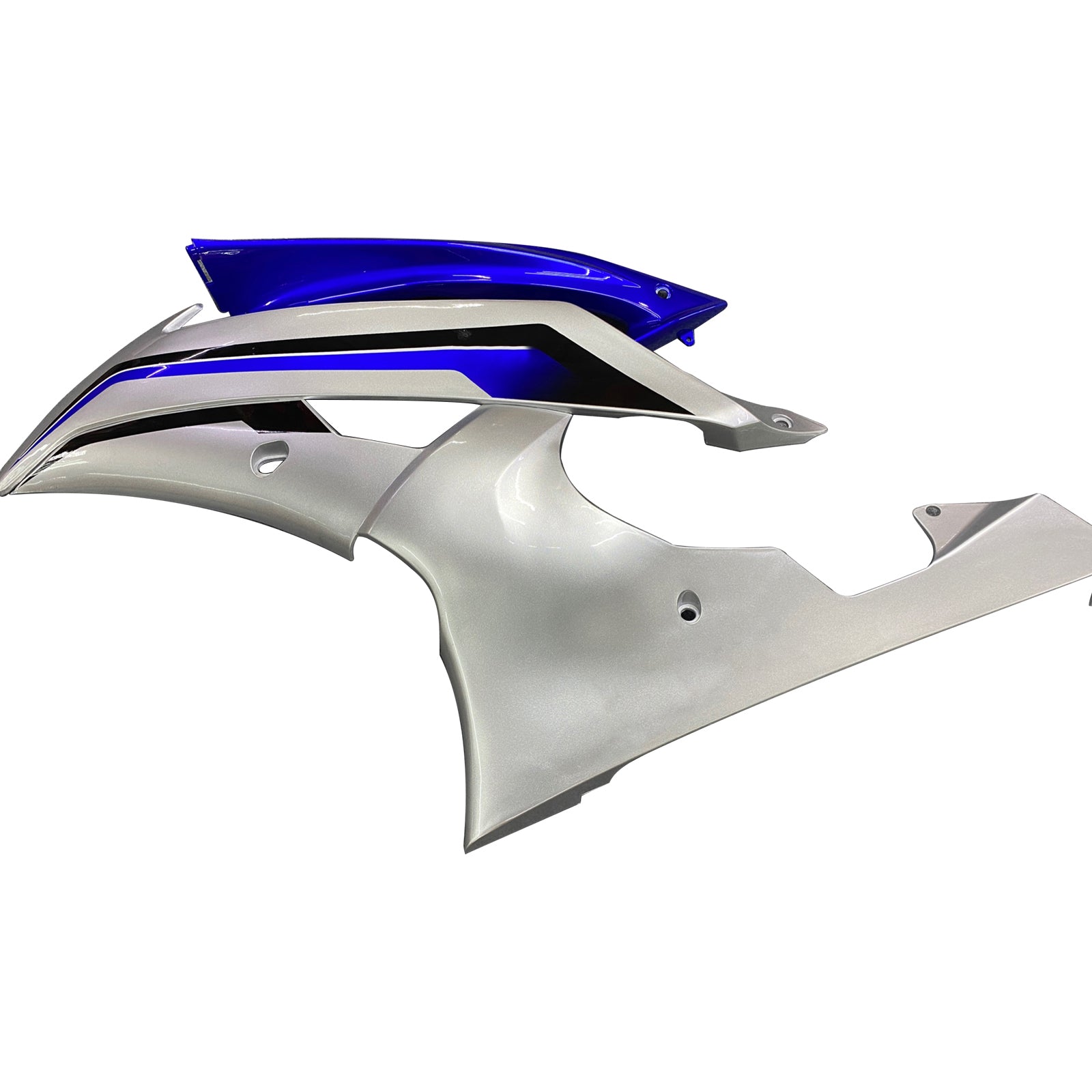 Amotopart ヤマハ 2008-2016 YZF 600 R6 ブルー シルバー フェアリングキット