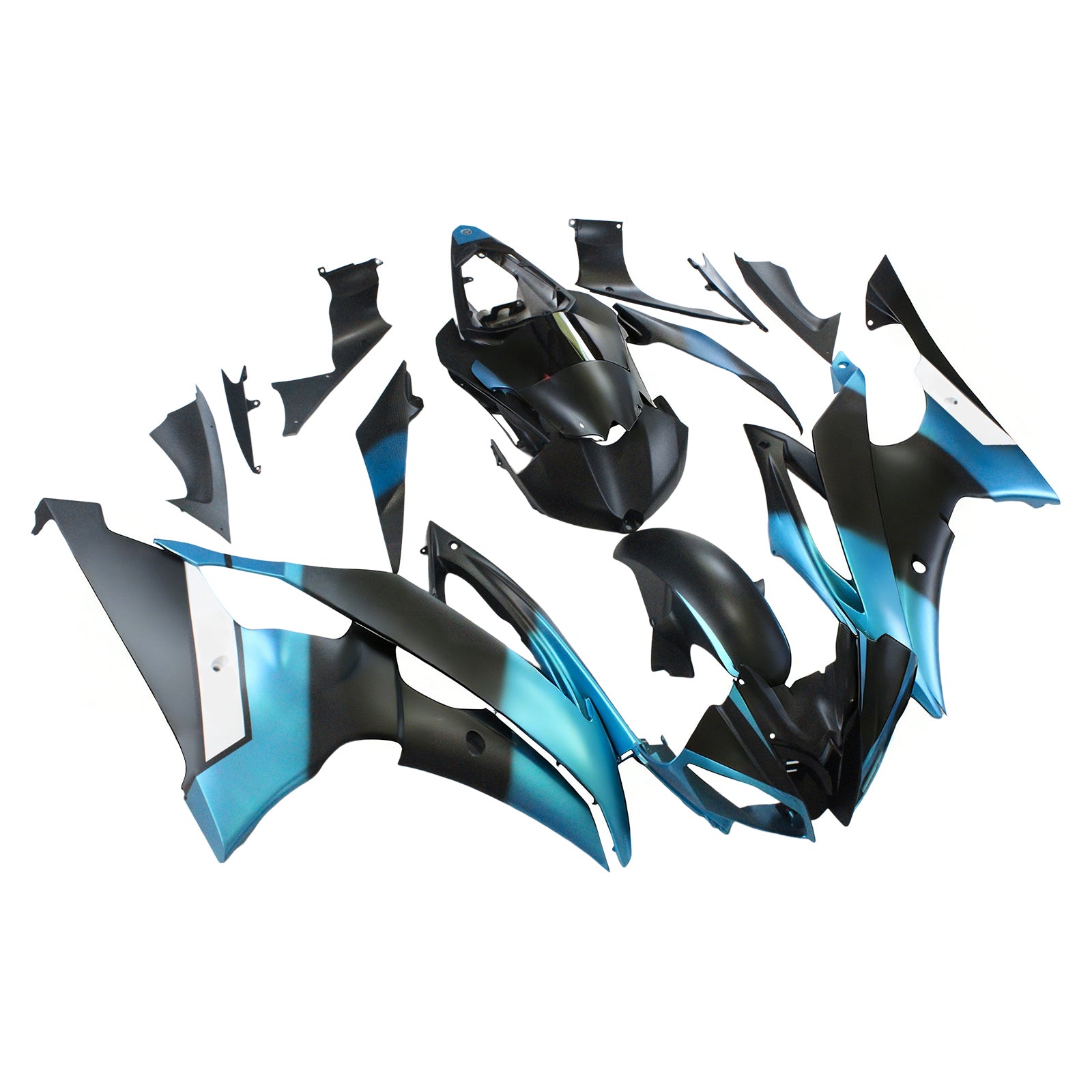 Amotopart Yamaha 2008-2016 YZF 600 R6 Blue Black Fairing Kit