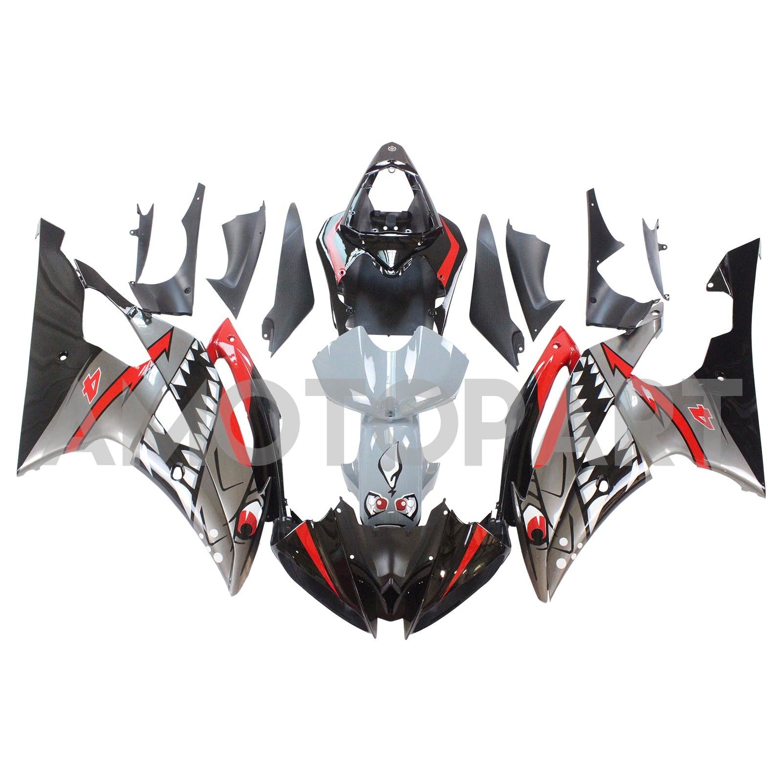 Amotopart Fairing Kit Bodywork Plastic ABS fit For Yamaha YZF 600 R6 2008-2016