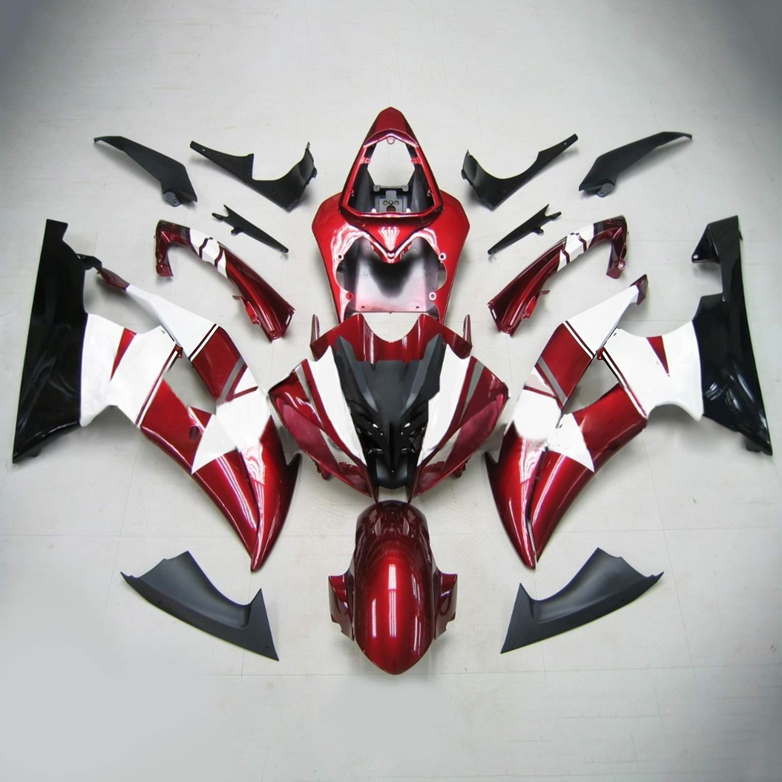 Amotopart Yamaha 2008-2016 YZF 600 R6 Red White Fairing Kit