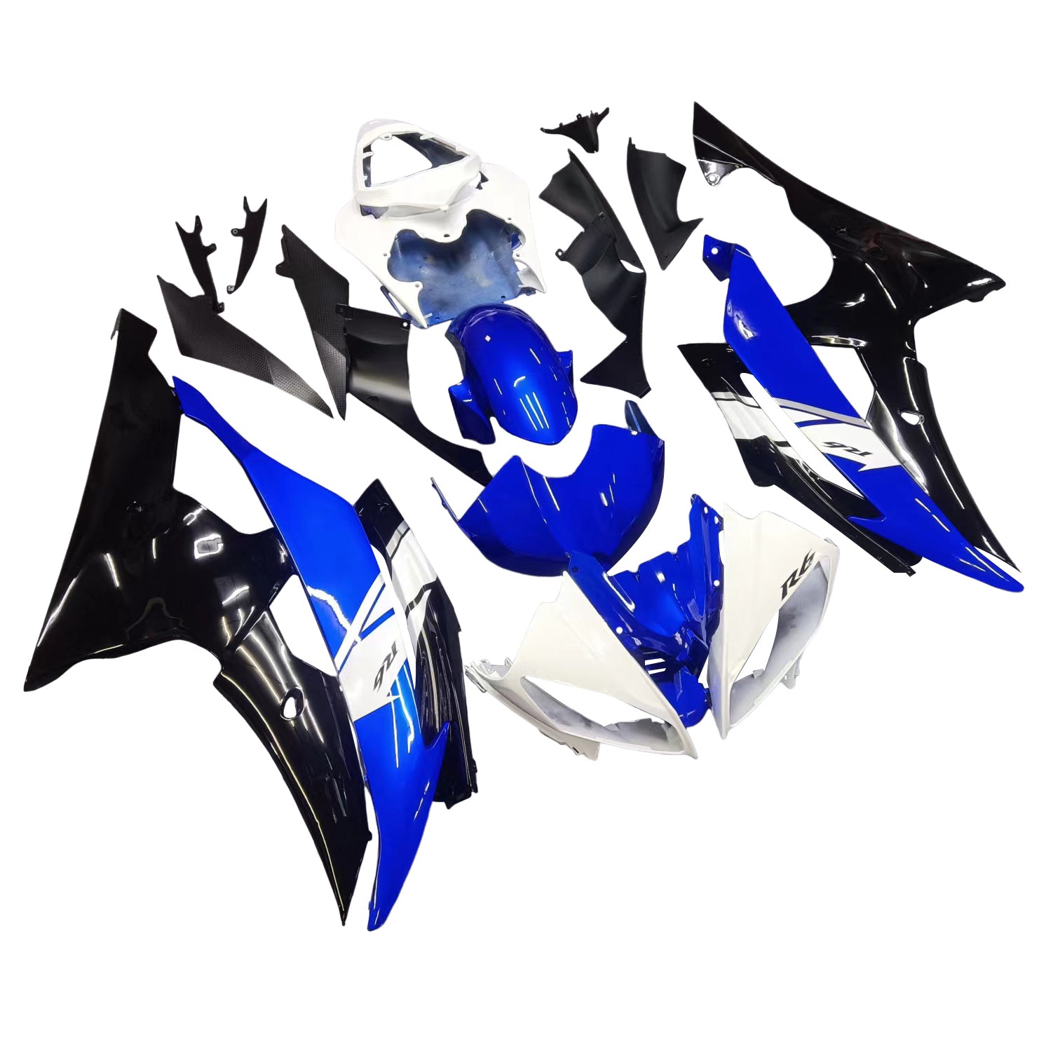 Amotopart Yamaha YZF 600 R6 2008-2016 Blue&Black Style1 Fairing Kit