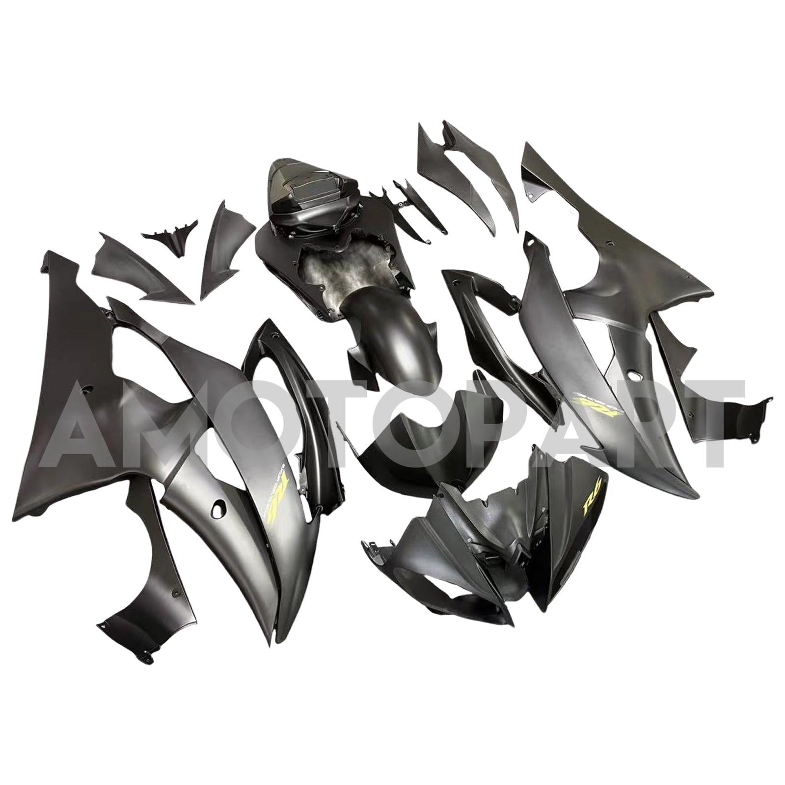 Amotopart Yamaha YZF 600 R6 2008-2016 Kit de carenagem negra