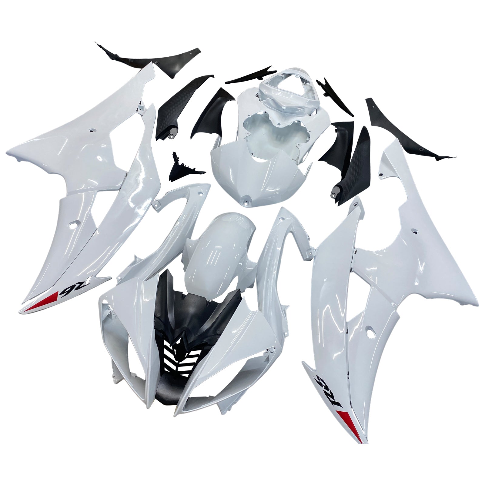 Amotopart Yamaha YZF 600 R6 2008-2016 White Fairing Kit