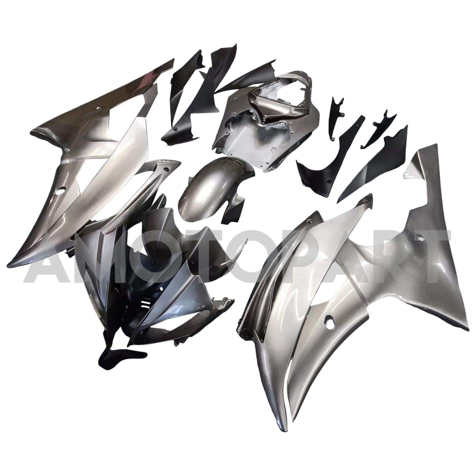Amotopart Yamaha YZF 600 R6 2008-2016 Grey&Silver Fairing Kit