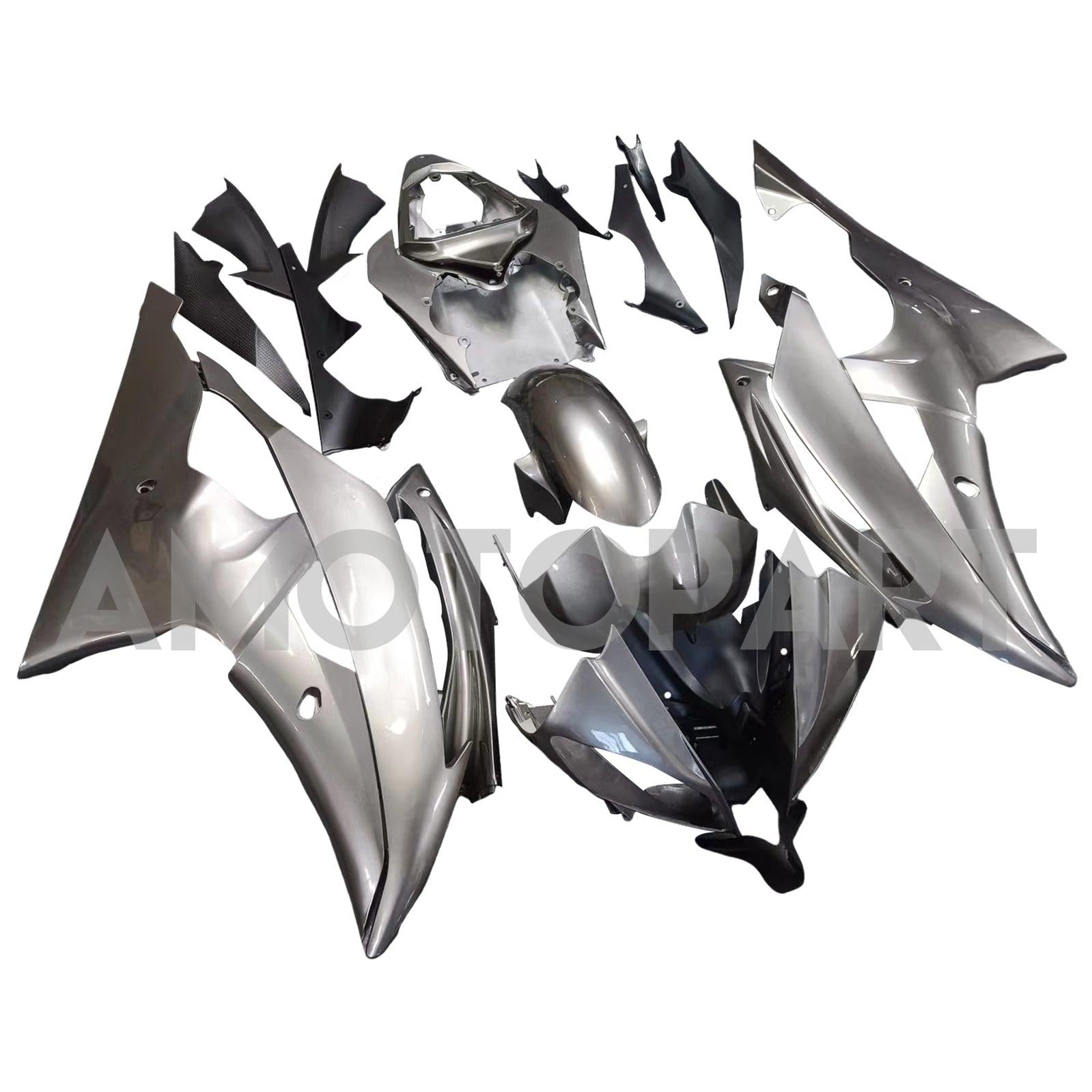Amotopart Yamaha YZF 600 R6 2008-2016 Grey&Silver Fairing Kit