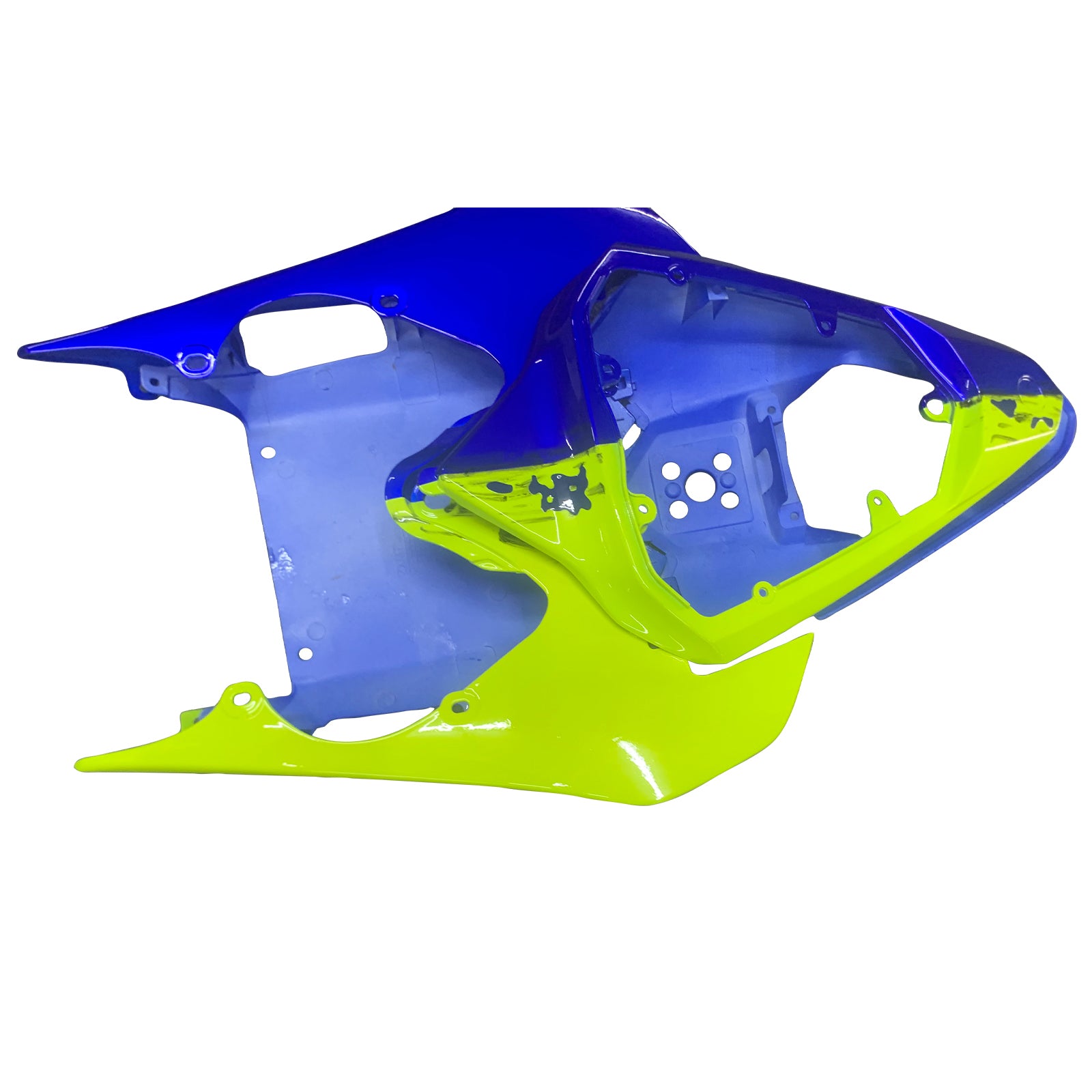 Amotopart Yamaha YZF 600 R6 2008-2016 Bleu & Kit de carénage jaune