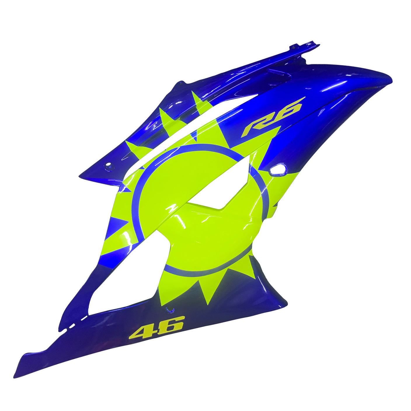 Amotopart Yamaha YZF 600 R6 2008-2016 Bleu & Kit de carénage jaune