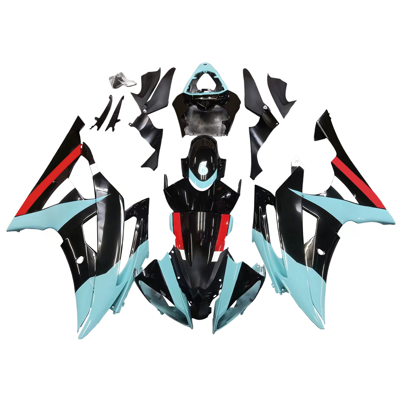 Amotopart Yamaha YZF 600 R6 2008-2016 Blue&Black Petronas Fairing Kit