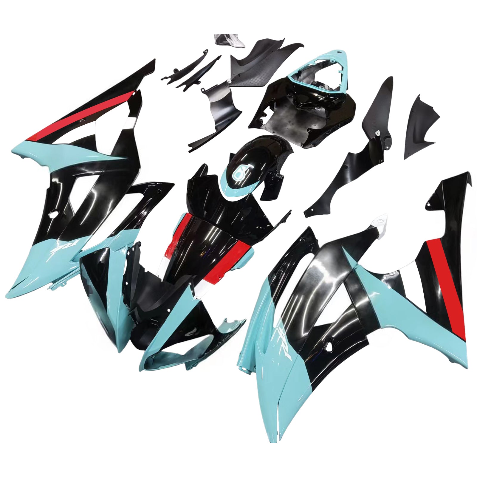 Amotopart Yamaha YZF 600 R6 2008-2016 Blue&Black Petronas Fairing Kit
