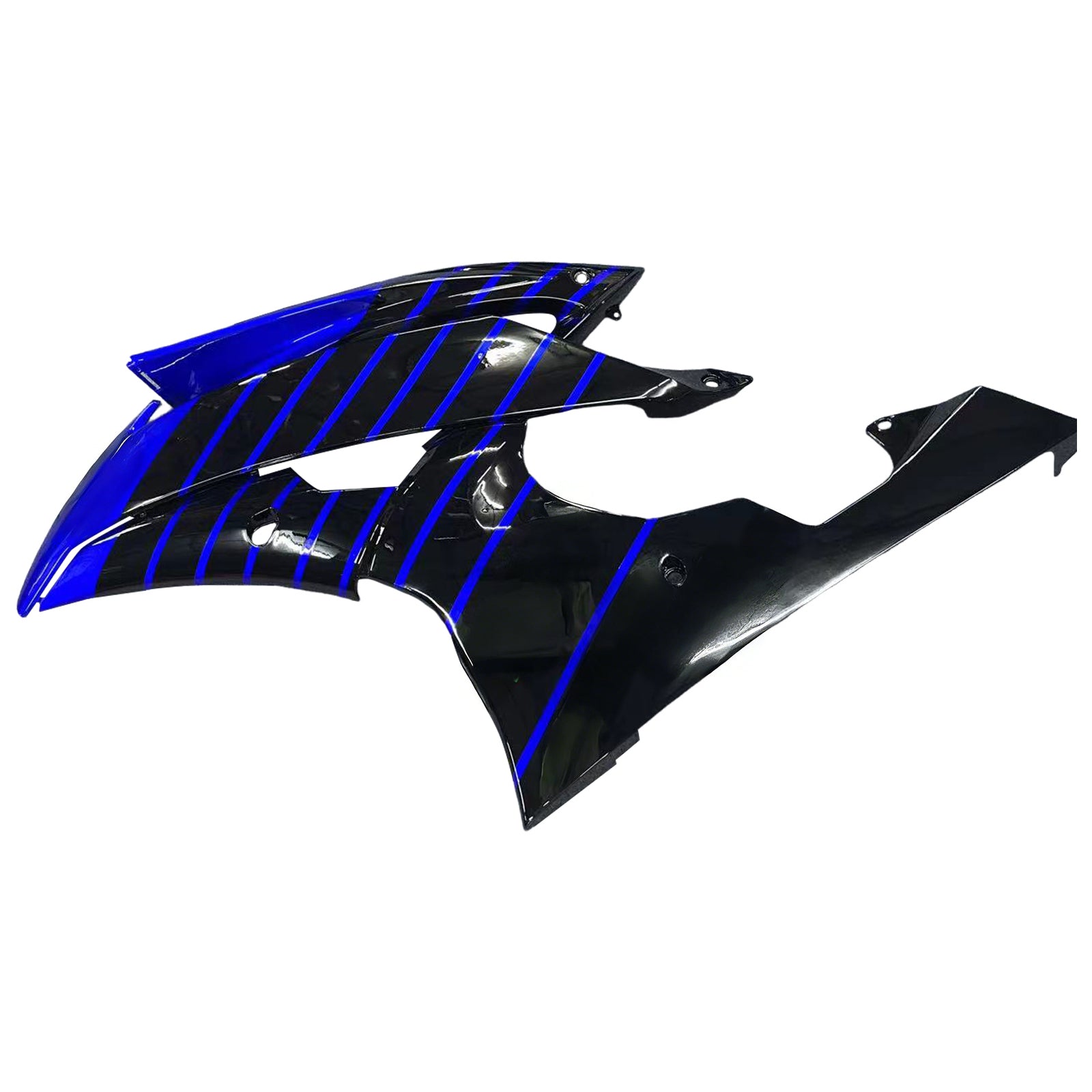 Amotopart Yamaha YZF 600 R6 2008-2016 Blau&Schwarzes Style3 Verkleidungsset
