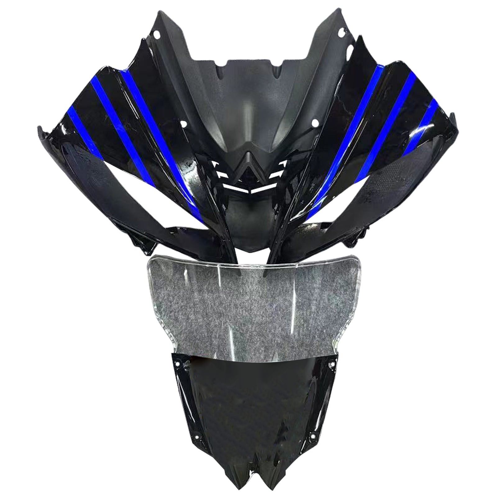 Amotopart Yamaha YZF 600 R6 2008-2016 Blau&Schwarzes Style3 Verkleidungsset