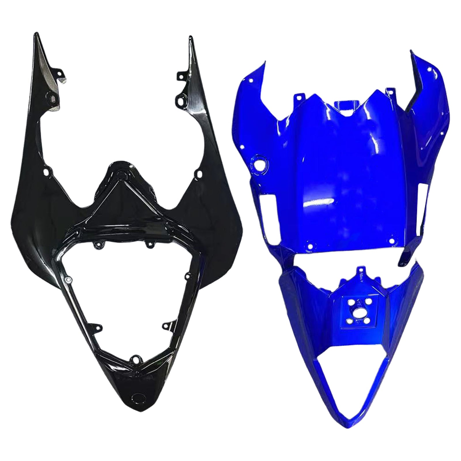 Amotopart Yamaha YZF 600 R6 2008-2016 Blau&Schwarzes Style3 Verkleidungsset