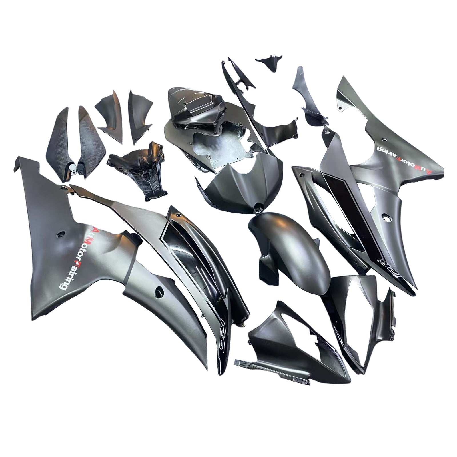 Amotopart Yamaha YZF 600 R6 2008-2016 Matte Gray Fairing Kit