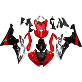 Amotopart Yamaha YZF 600 R6 2008–2016 rot-weißes Style5-Verkleidungsset