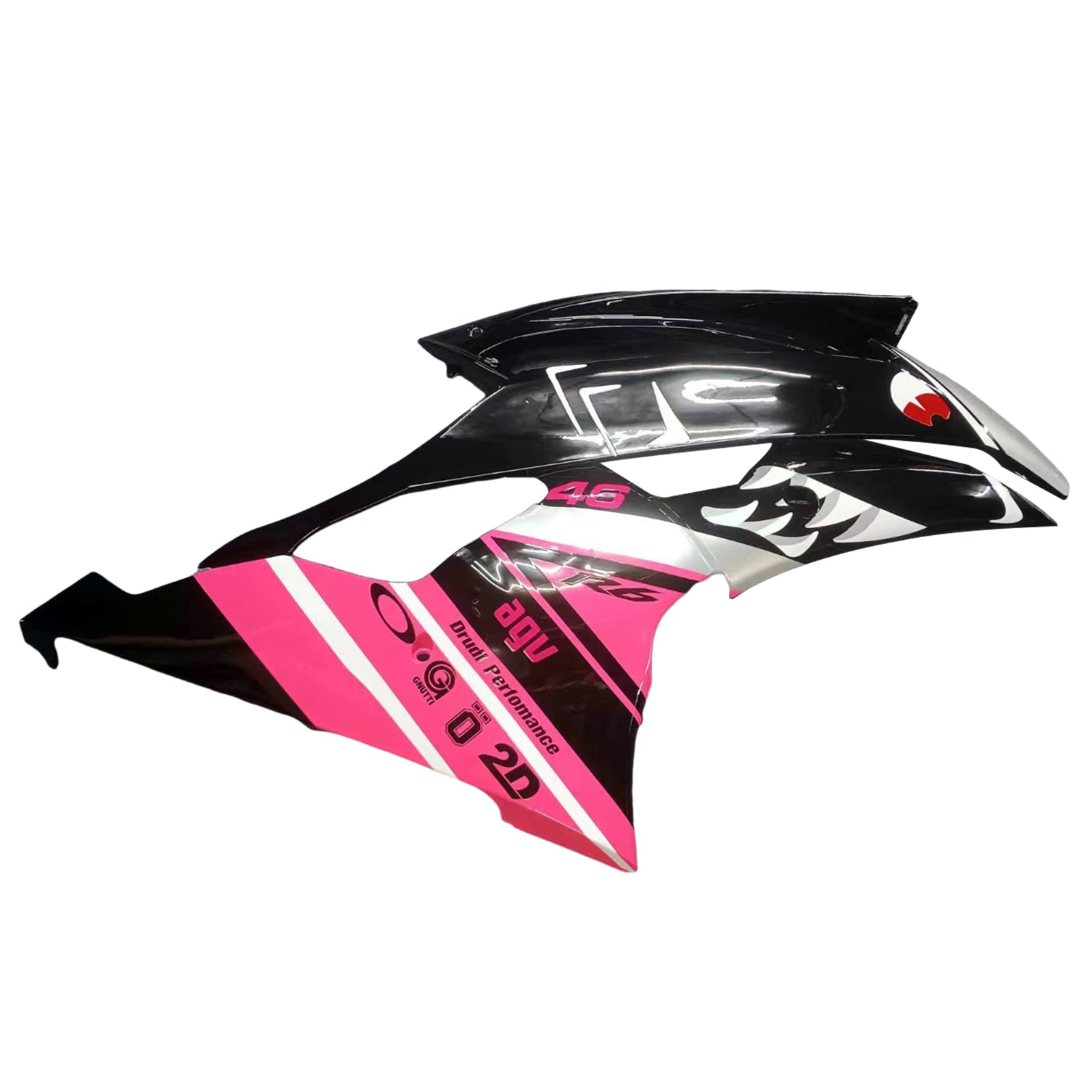 Amotopart 2008–2016 Yamaha YZF 600 R6 Verkleidungsset in Schwarz und Pink