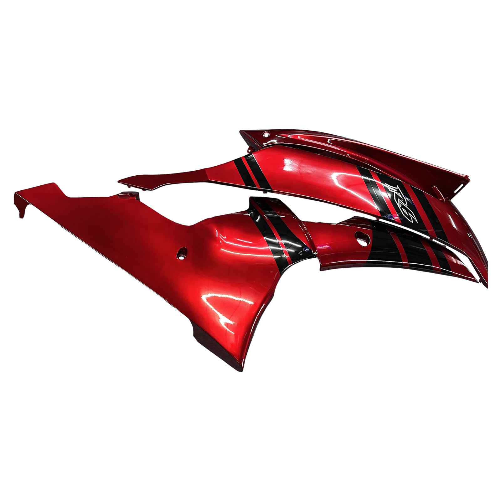Amotopart 2008-2016 Yamaha YZF 600 R6 Glanzrot&Schwarzes Verkleidungsset
