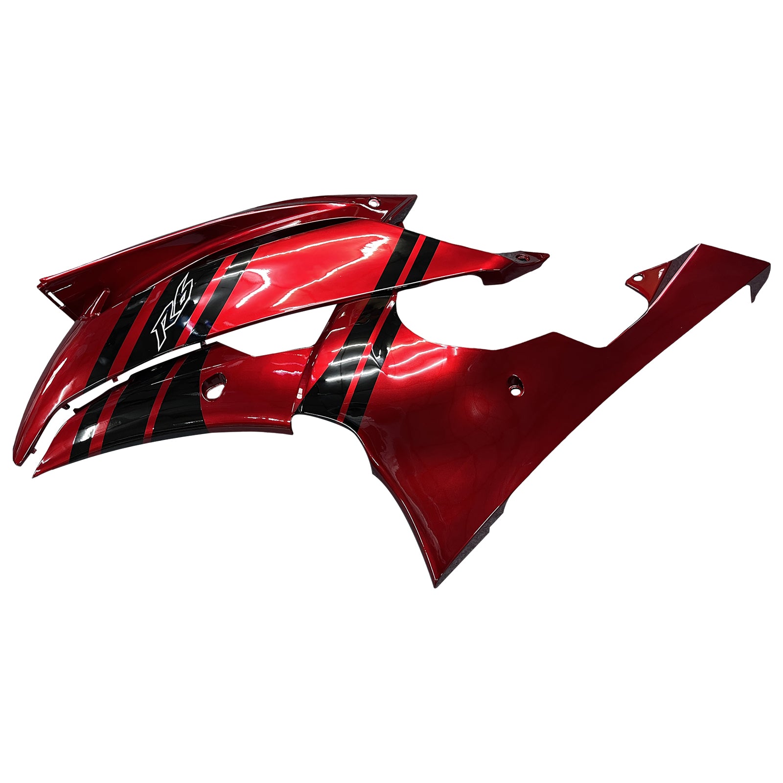 Amotopart 2008-2016 Yamaha YZF 600 R6 Glanzrot&Schwarzes Verkleidungsset