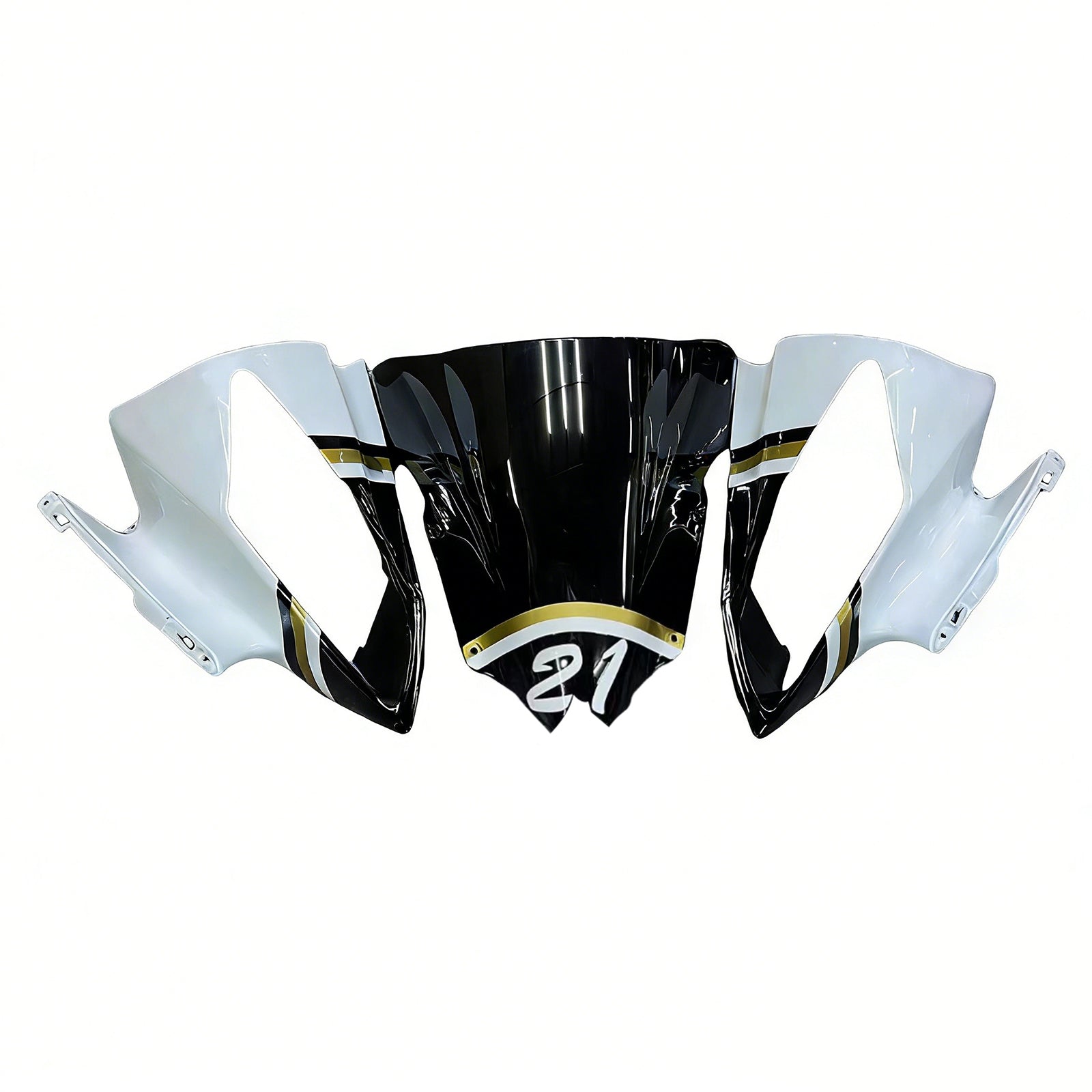 Amotopart 2008-2016 Yamaha YZF 600 R6 White&Black Style2 Fairing Kit