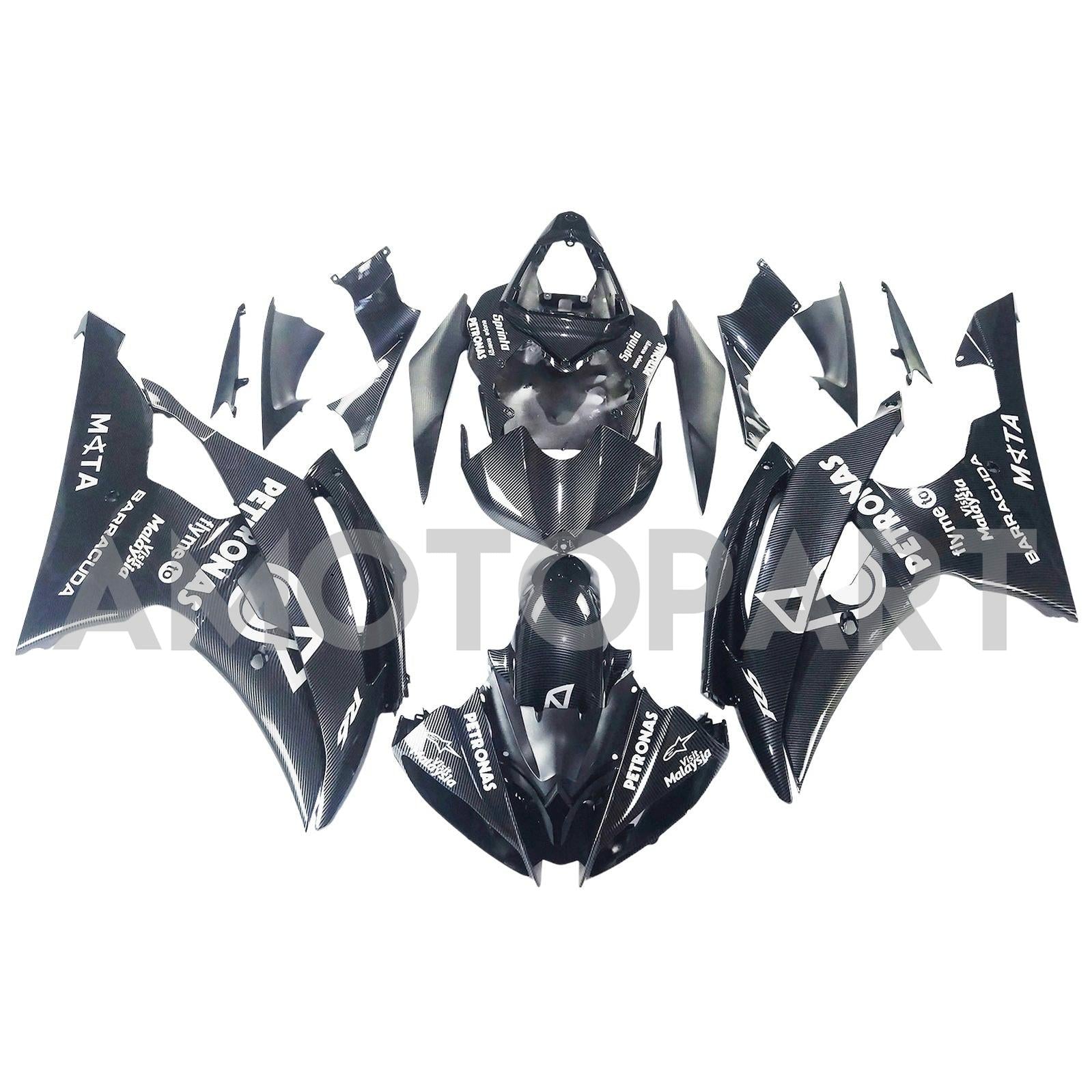 Amotopart 2008-2016 Yamaha YZF 600 R6 Carbin Fiber Petronas Fairing Kit
