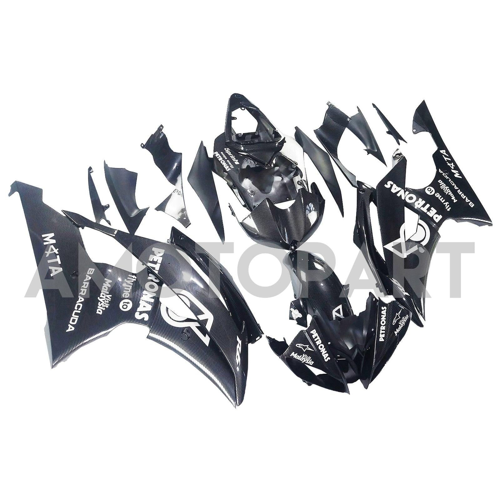 Amotopart 2008-2016 Yamaha YZF 600 R6 Carbin Fiber Petronas Fairing Kit