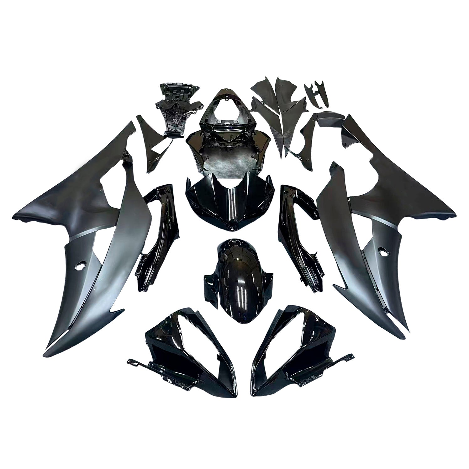 Amotopart 2008-2016 Yamaha YZF 600 R6 Black Style3 Fairing Kit