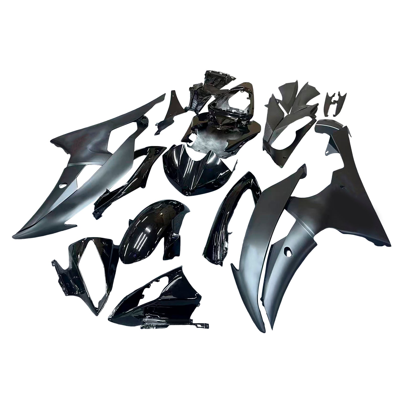 Amotopart 2008-2016 Yamaha YZF 600 R6 Black Style3 Fairing Kit
