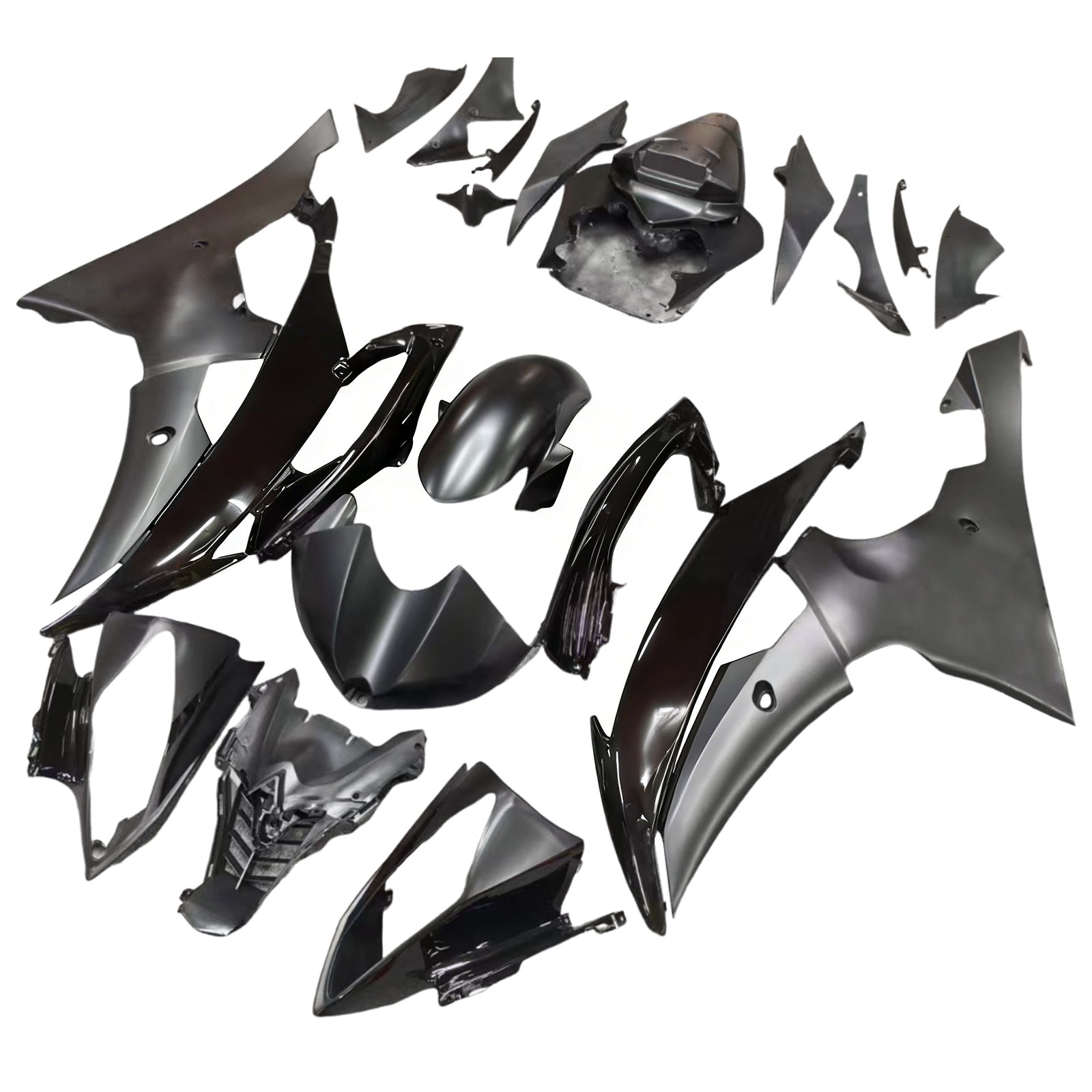 Amotopart 2008-2016 Yamaha YZF 600 R6 Matte Black Fairing Kit